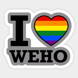 I LOVE WEHO GAY PRIDE Sticker